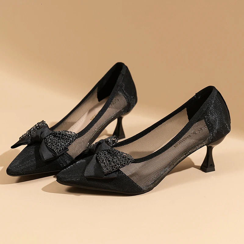 2024 summer mesh breathable fashionable casual shoes keep feet cool and comfortable Zapatos Mujer high heels 241024