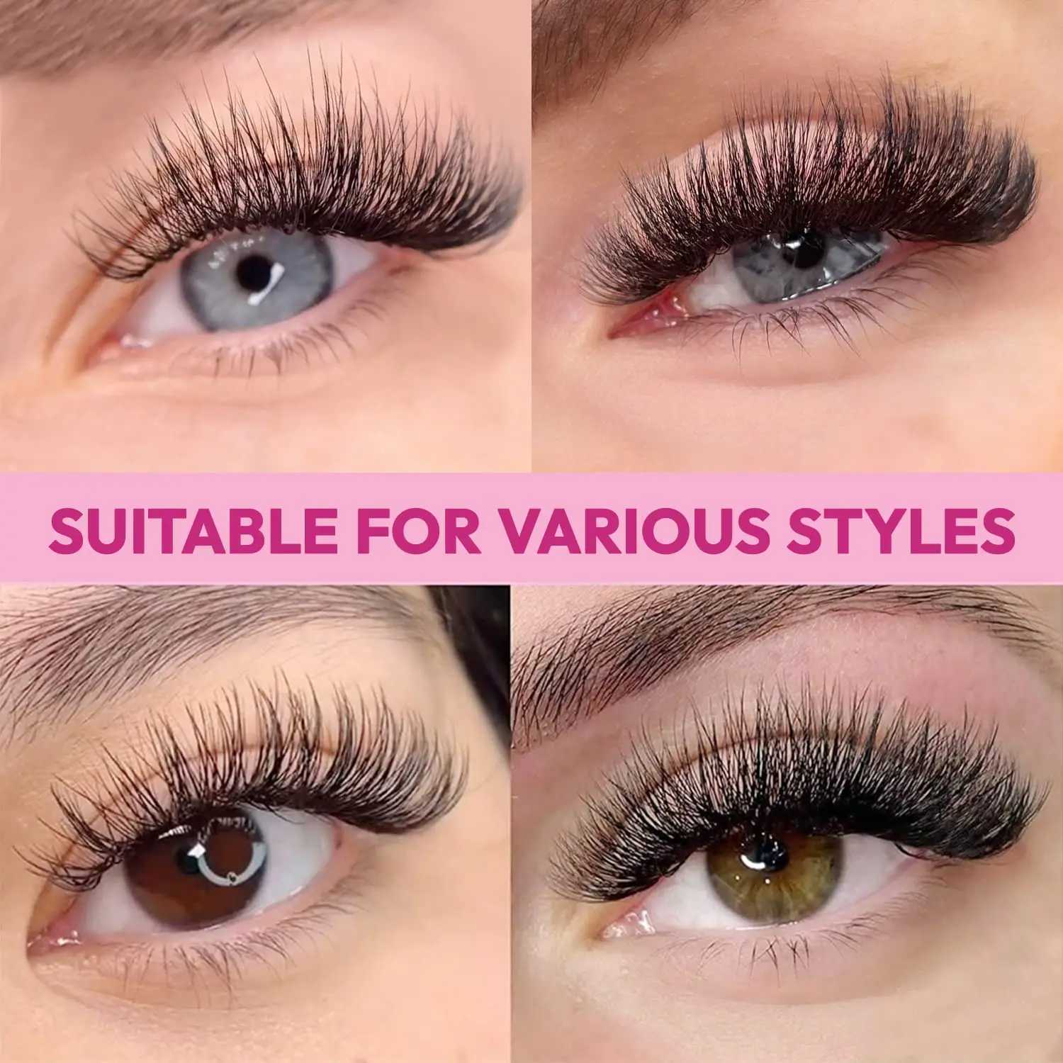 CoMango 500Fans Promade Fans Eyelash Extension Batch 3D 6D 10D 12D 11D 16D Point Drying 0.05/0.07 C/D Curling Pre made Volume FansW241024