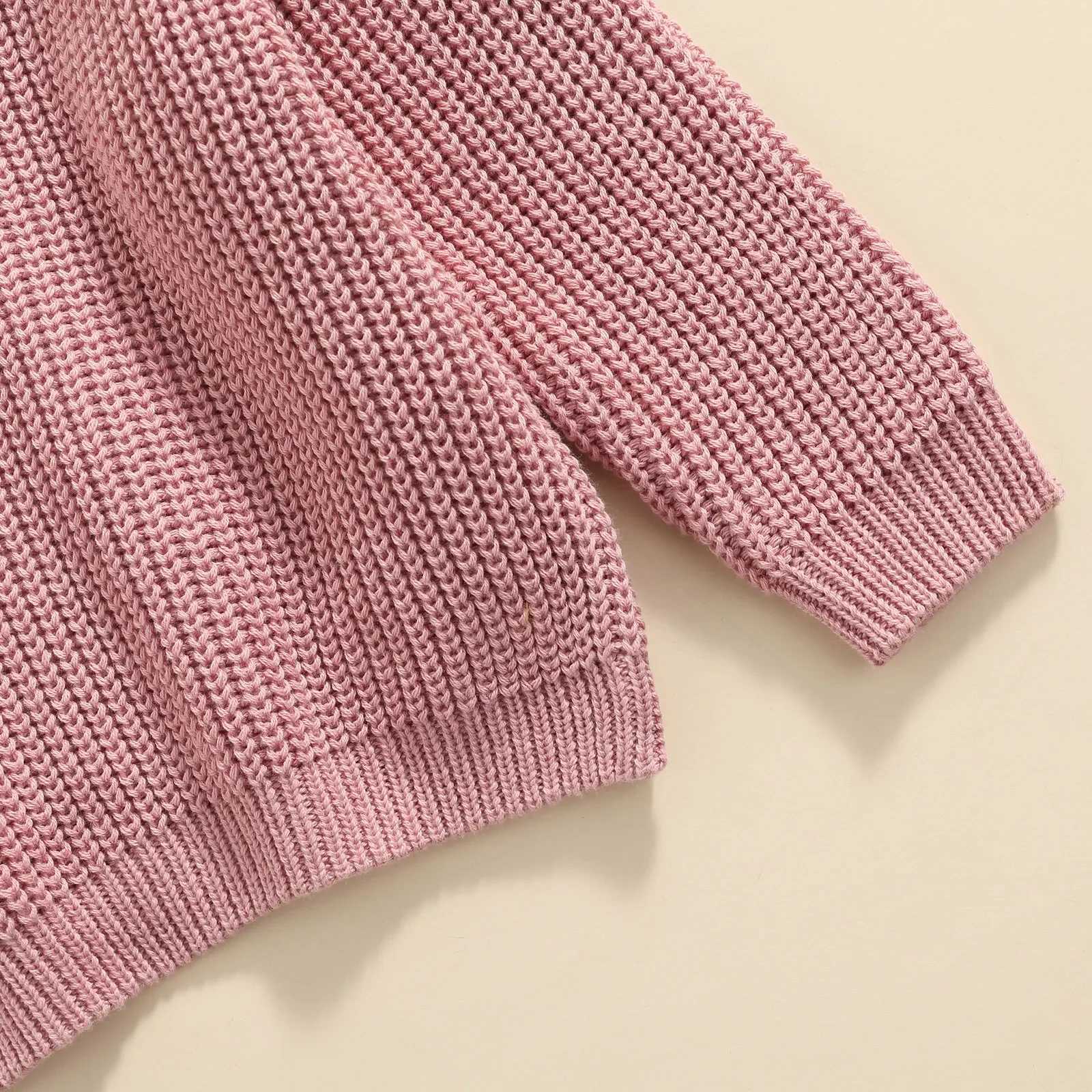 Children girls boys sweaters autumn winter toddler baby knitted clothing jumpers workwear thick wool long sleeved childrens tops W241025