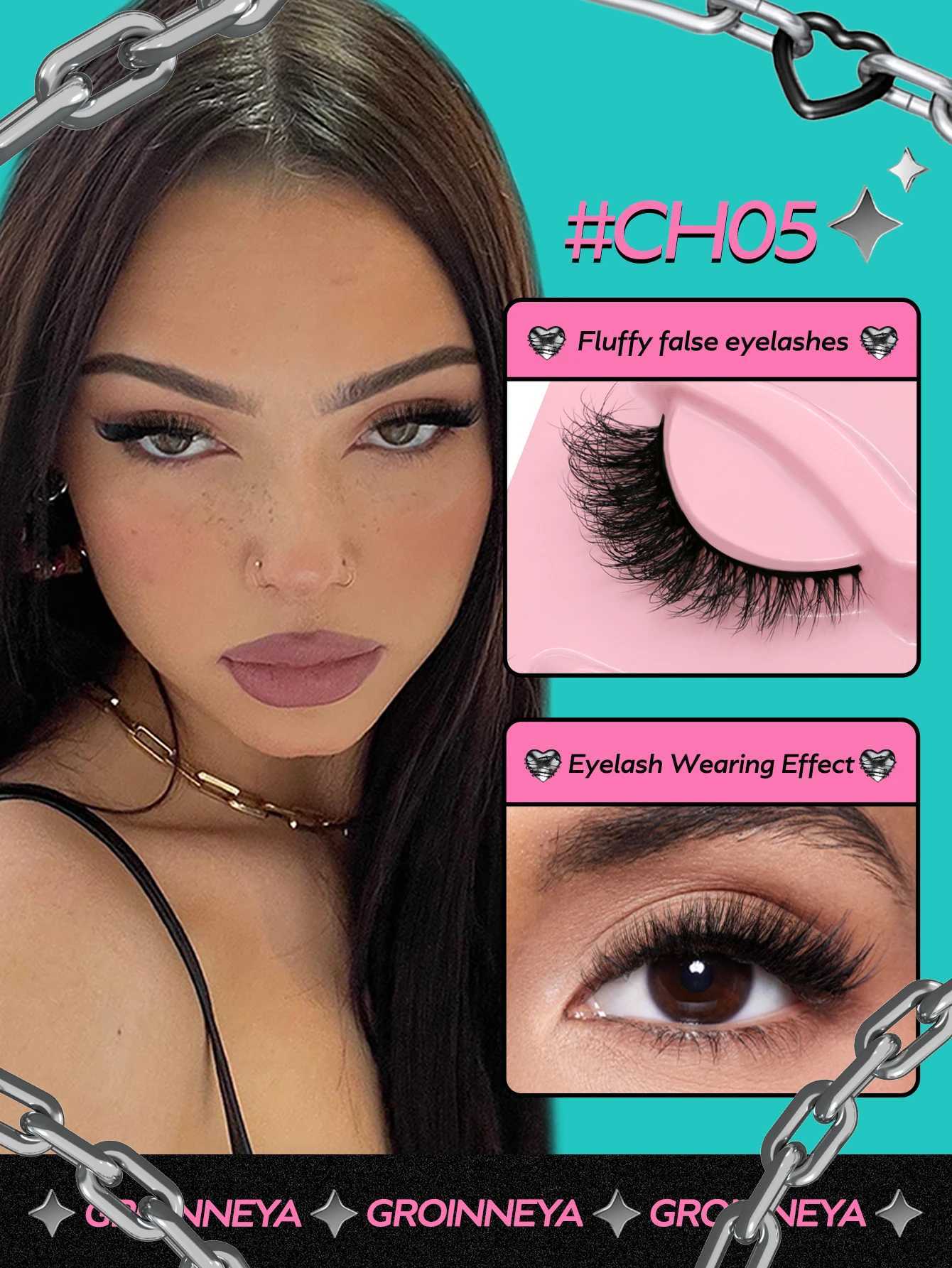 5 pairs of fake eyelashes cat eye eyelashes comic eyelashes artificial mink eyelashes natural long wing end slanted eyes fake eyelashesW241024