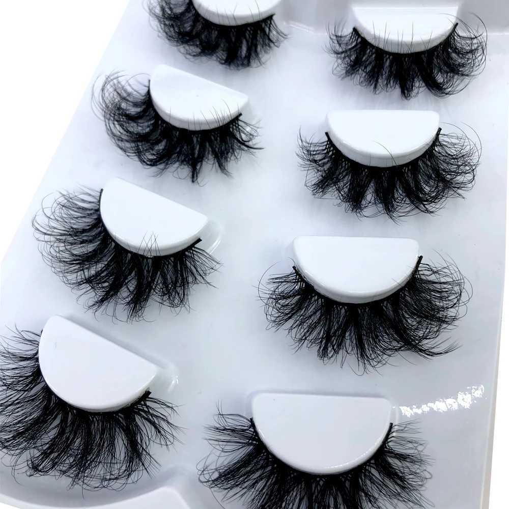 HBZGTLAD 4 pairs of natural false eyelashes false eyelashes long makeup 3D mint eyelashes extended eyelashesW241024