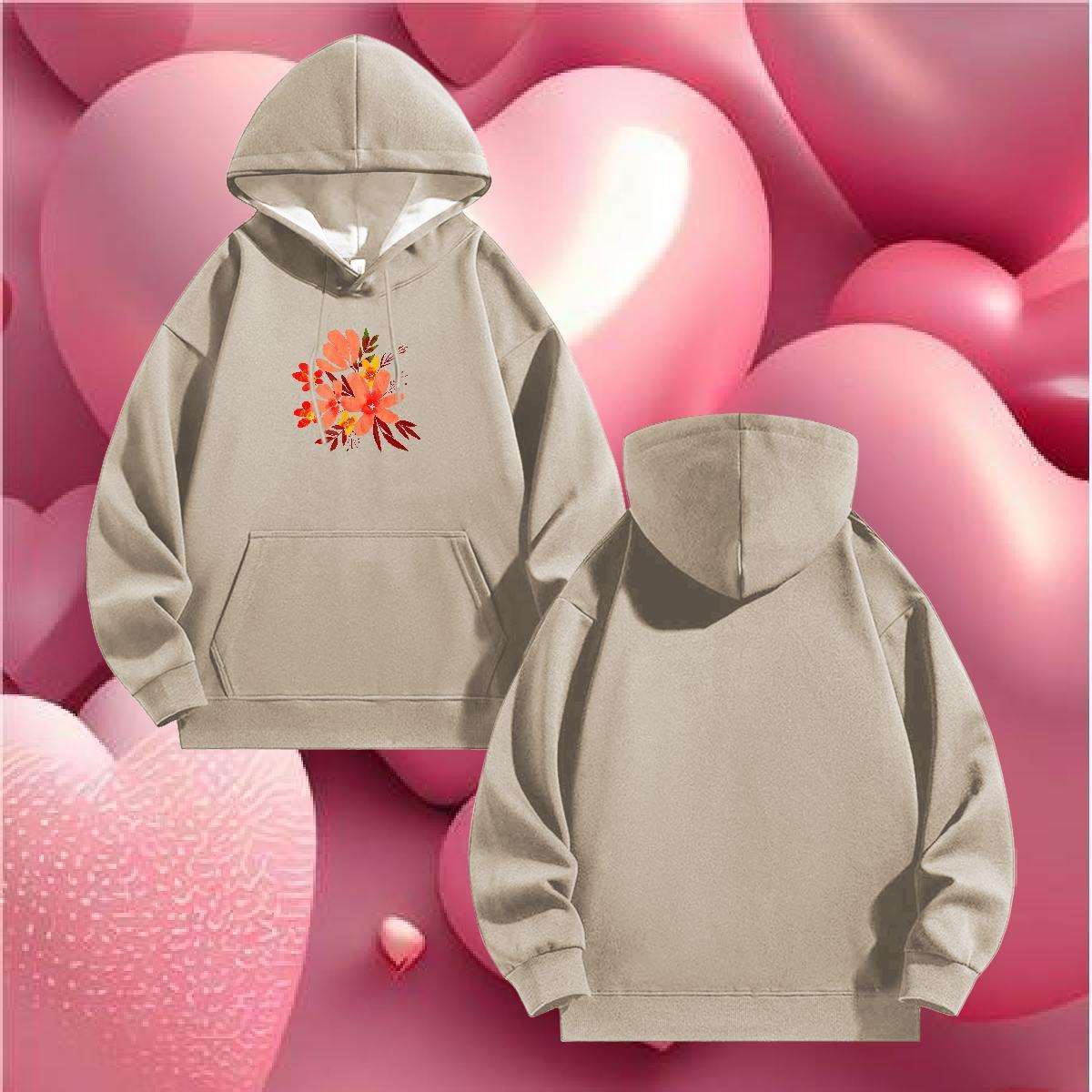 Fashion Men Hoodie Autumn Winter Comfortable Couples Hoodie Hooded Collar Breathable Cartoon Print Tops Hoody Tech Fleece