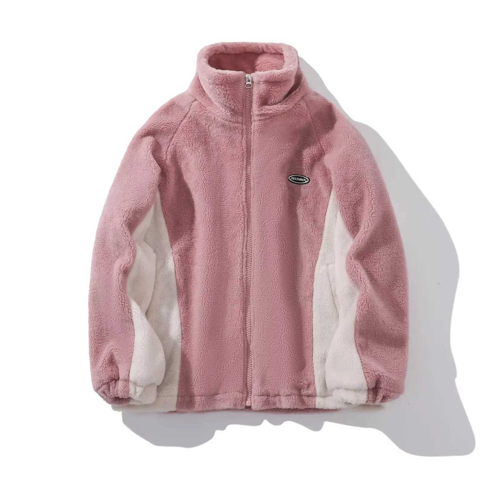 Mens womens winter casual cotton padded coat colored blocking W241024