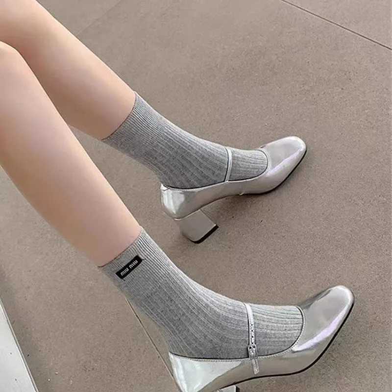 High Quality Sier sexy womens thick high heels Fi summer outdoor table tennis high heels round toe Mary Jane shoes high heels T241024