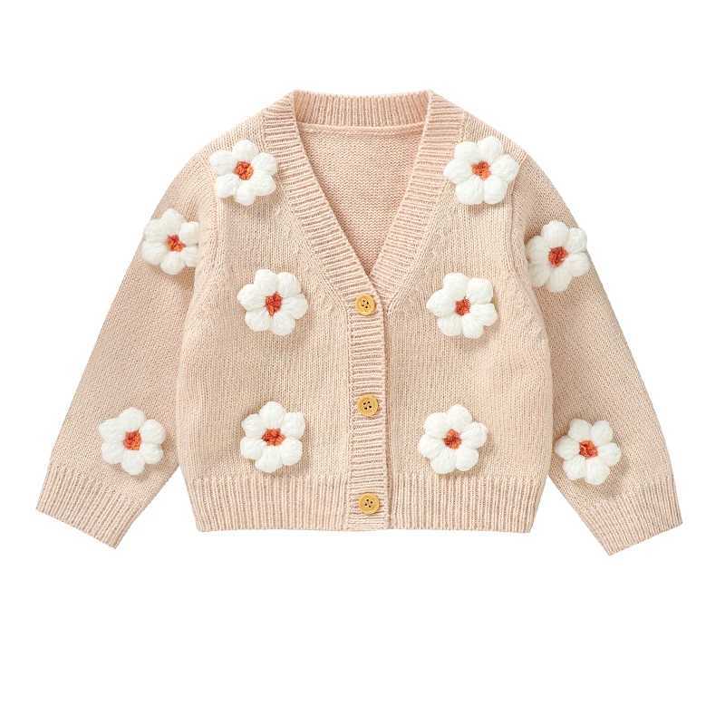 New born girl boy cute long sleeved button up cardigan wool sweater for children knitted sweater baby autumn and winter clothing W241025