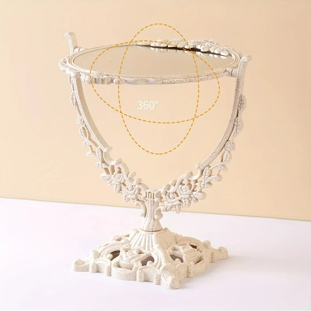 Vintage Makeup Mirror European Desktop Double Sided Minimalist 241024