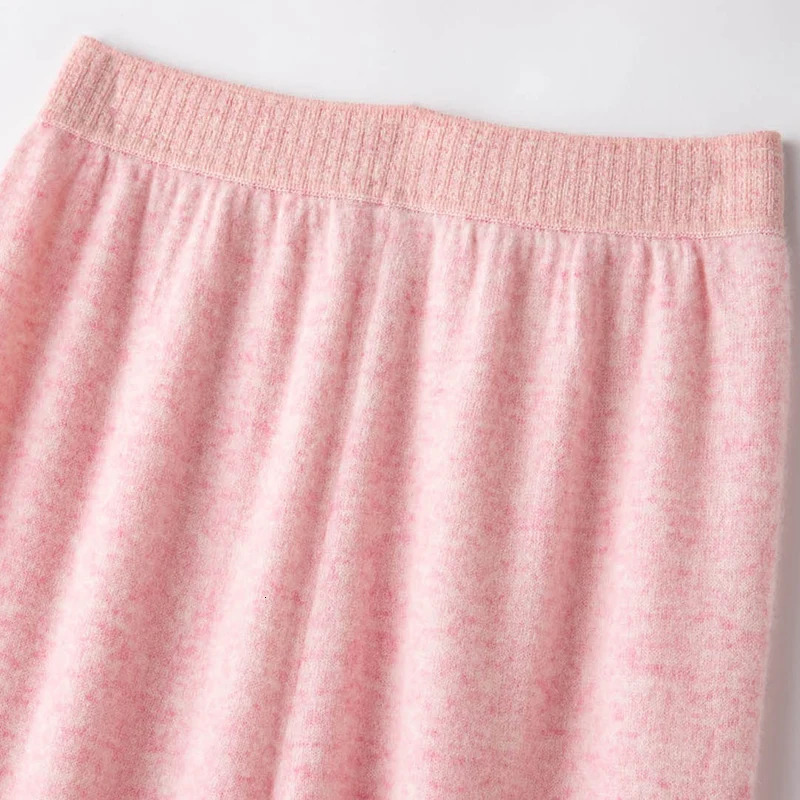 Women Wool Pants 100% Australian Wool Knitted Wide Leg Pant Winter Warm Long Trousers Pure Woolen Female Leggings JA01 241024