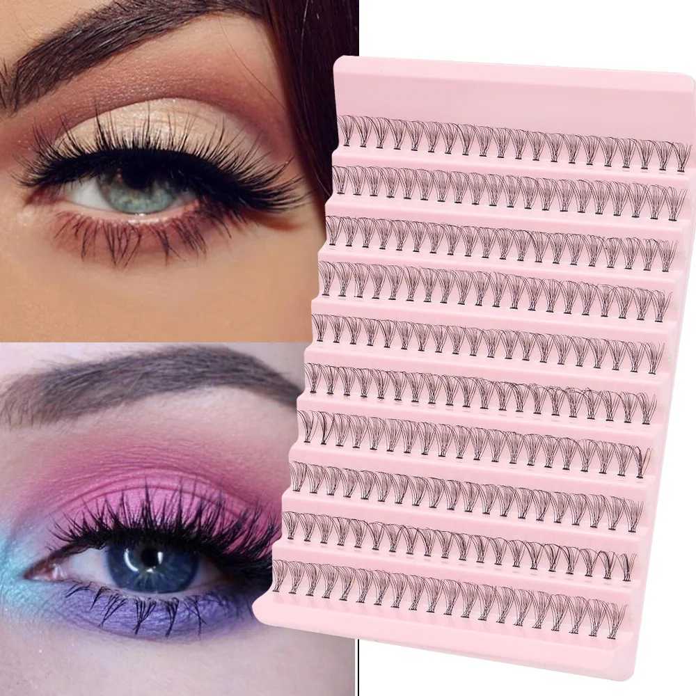 48/160/200Pcs cluster eyelash extension 10-40D 0.07C natural style personal eyelash handmade eyelash bundle fluffy eyelashW241024