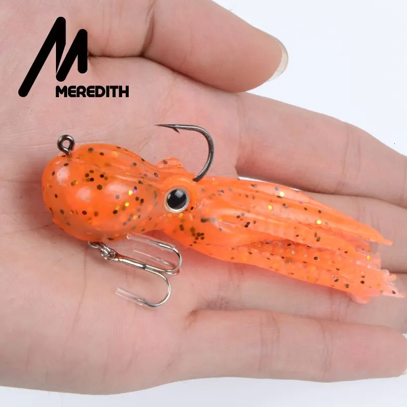 MEREDITH Builtin Counterweight Fishing Lure 23g 9cm Long Tail Soft Octopus Artificial Silicone Bait 241024