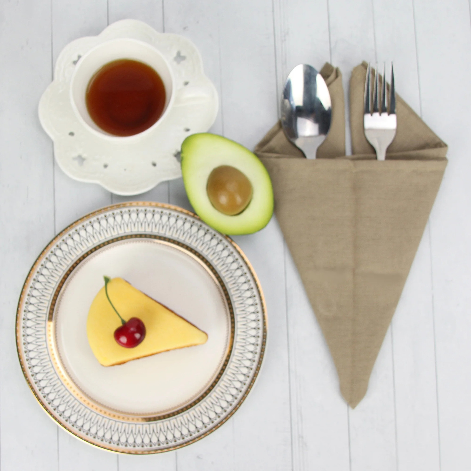 A set of 12 pieces of 40x40cm cotton linen blend napkins soft dining table tea towels used for home and activities 241024