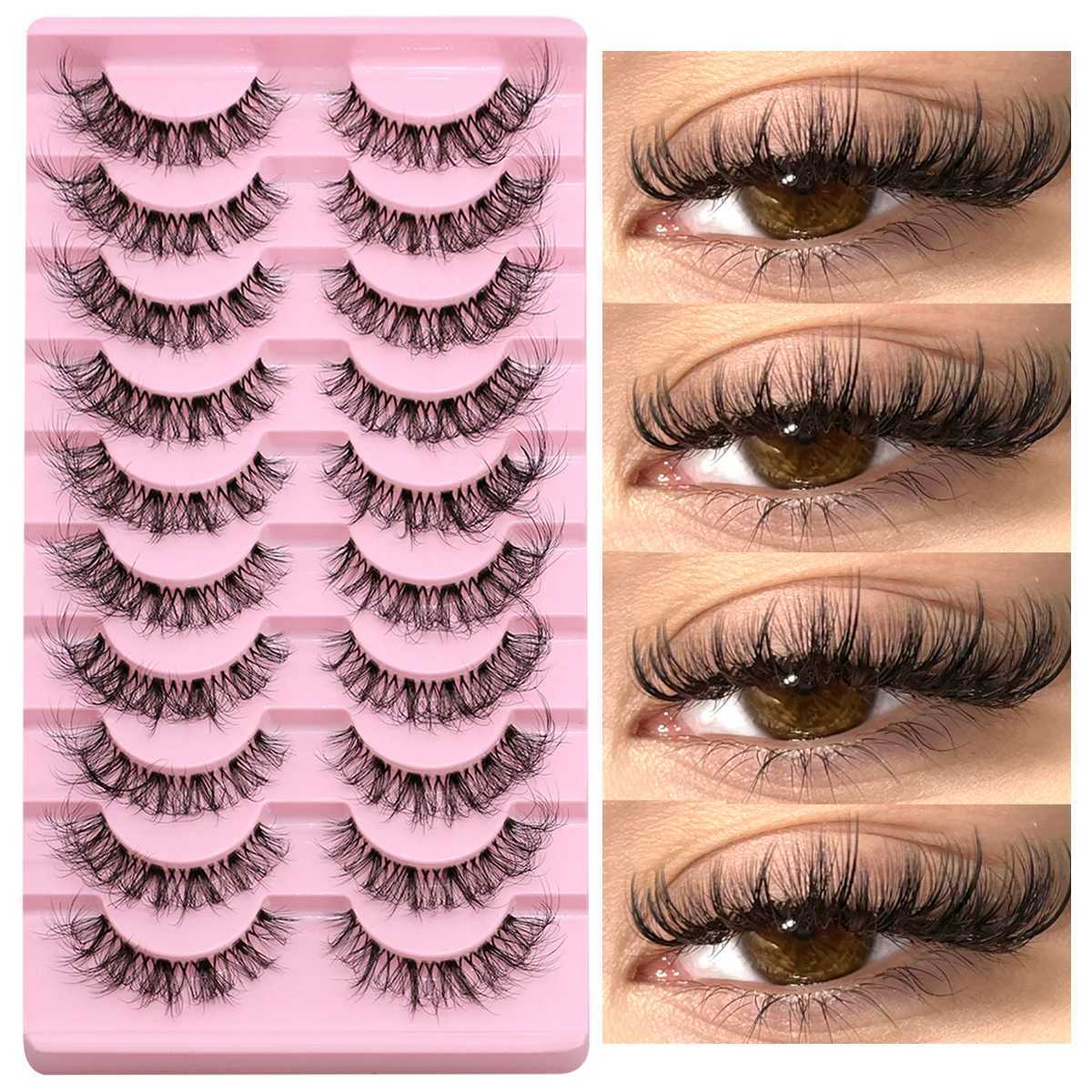 Groinneya Fluffy Eyelash 5/10 Natural False Eyelash Long Makeup Reusable 3D Curled Eyelash Extension EyelashW241024