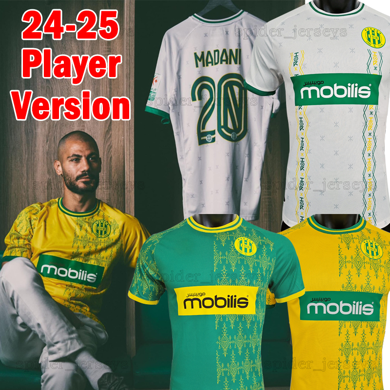 24 25 JS Kabylie Tizi-Ouzou Soccer Jerseys MADANI BWALYA 2024 2025 JS Kabylie Player Version REDJEM OUATTARA AKHRIB BOUDEBOUZ KANOUTE Football Shirts Men Uniforms
