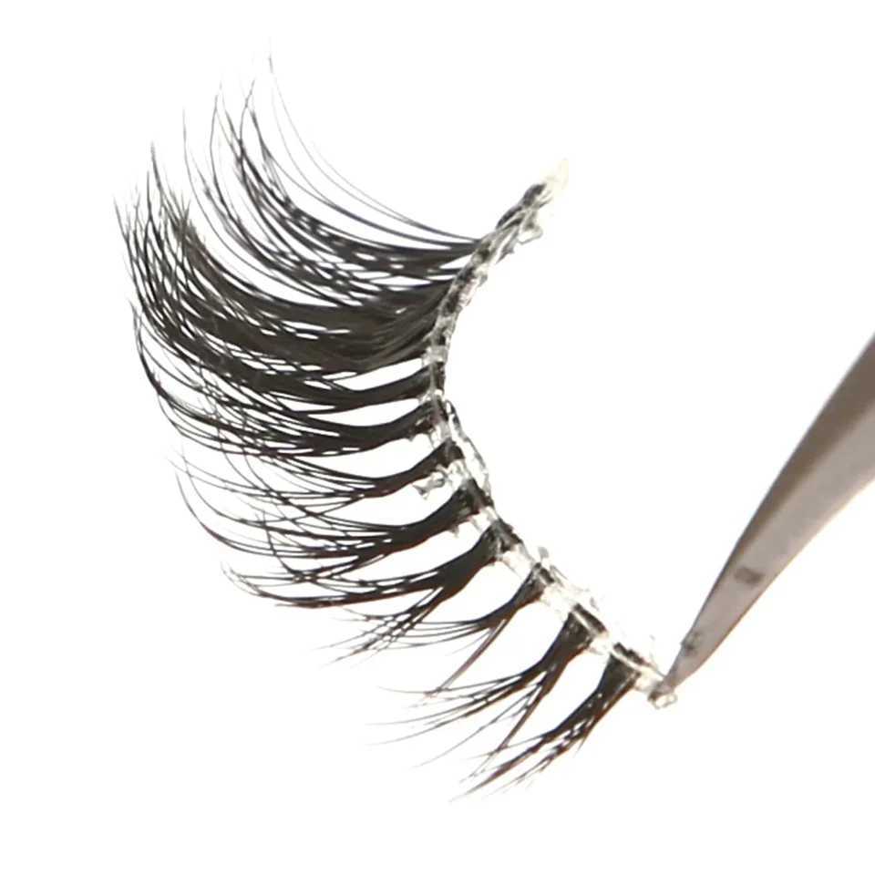 7 pairs of 3-5-9mm mixed length fox eyelashes D curly slim artificial mint eyelashes fluffy fairy cat eyelashes natural appearanceW241024