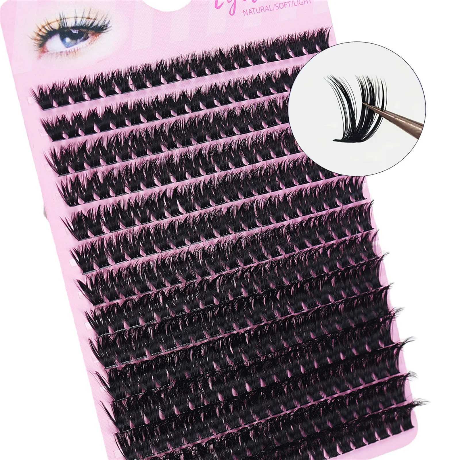 280 pieces of 8D fluffy thick eyelash clusters D curly Wispy personal eyelashes 8-16mm mixed false eyelashes extended eyelash clustersW241024