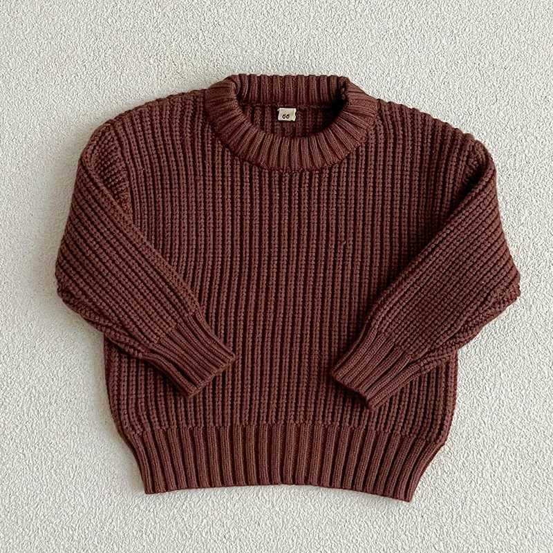 Autumn Children loose sweater knitted winter baby boys and girls clothing round neck children Todler girls and boys zipper baby coat W241025