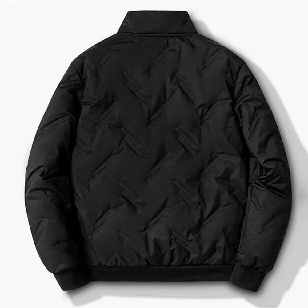 2024 autumn winter jacket mens Lambswool warm thick jacket waterproof jogging casual jacket mens fashionable loose solid Parka jacket W241024