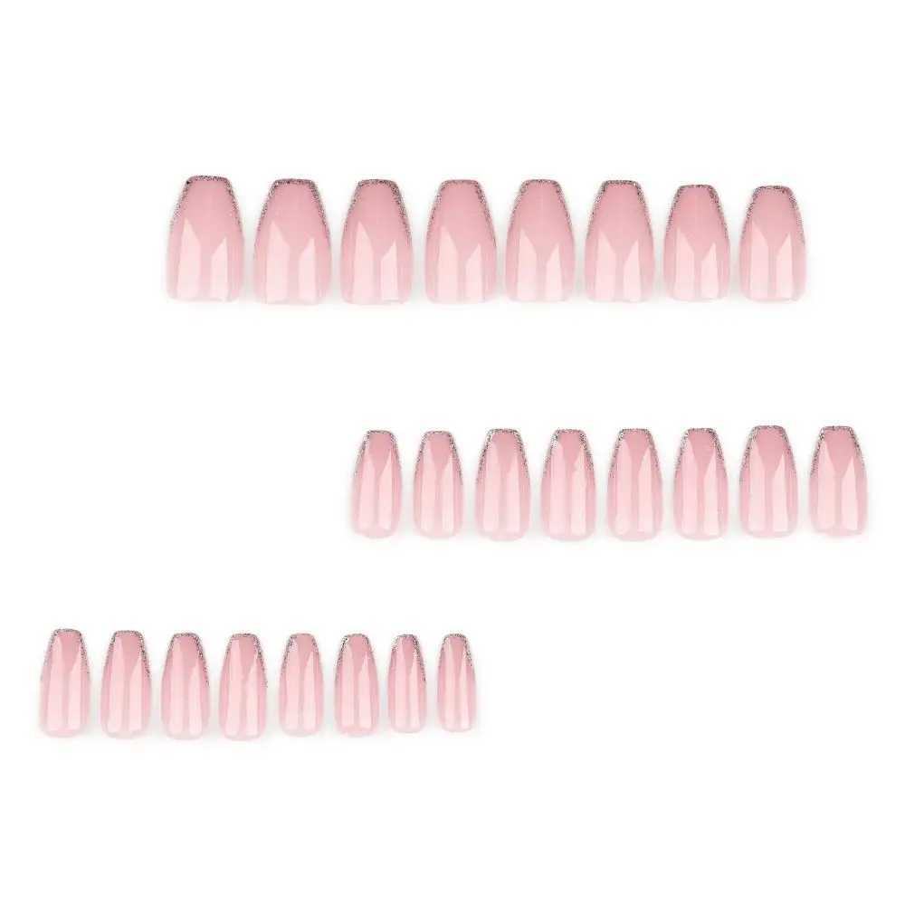 Fashion 24Pcs Short Square False Nails French White Butterfly Fake Nails Full Cover Press on Nails Detachable Nail Tips Nail ArtXJ241025