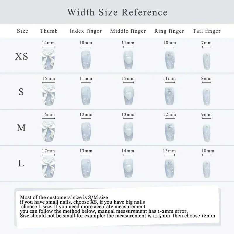 10Pcs French Handmade Press on Nails Flower Fake Nails Short Wearable Stick-on Nails Full Cover False Nail Uas Postizas XJ241025