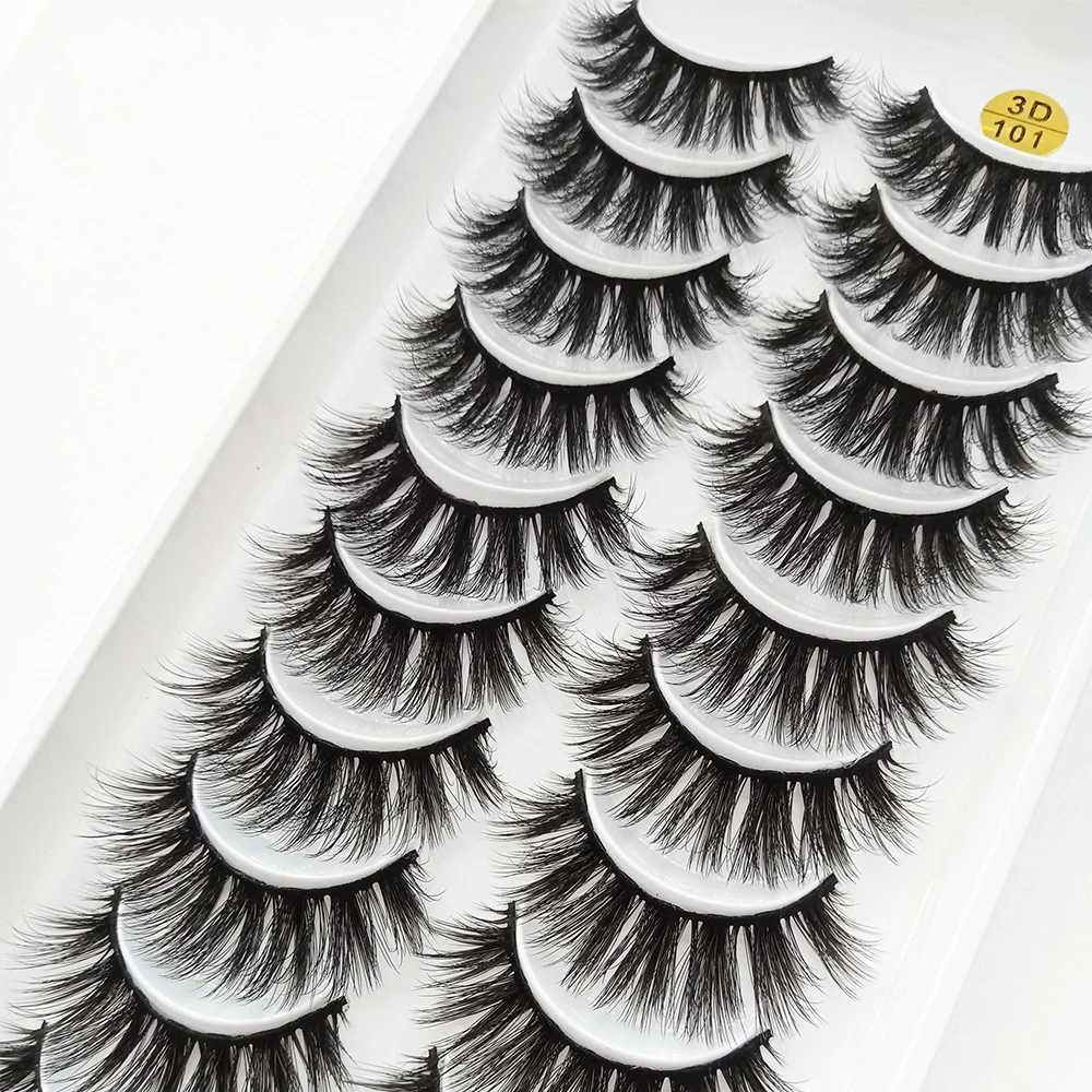 5/10 pairs of 3D mink eyelashes natural eyelashes dramatic false eyelashes artificial eyelashes wholesale false eyelash extensions maquiagemW241024