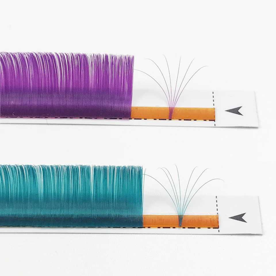 Deep brown simple fan-shaped eyelash extension mixed mink personal eyelash extension high-quality colorful flowering eyelash extensionW241024