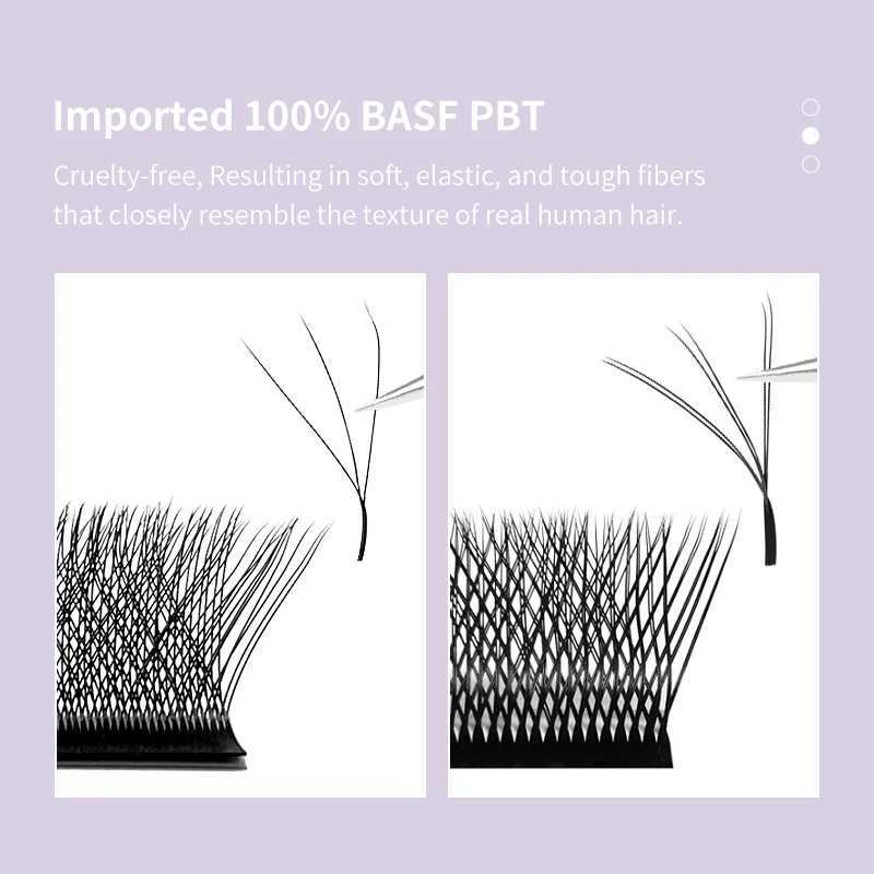 DIYDAY 3D W eyelash extension 6D W-shaped Bloom pre made eyelash powder C D curly natural false eyelash extension makeupW241024