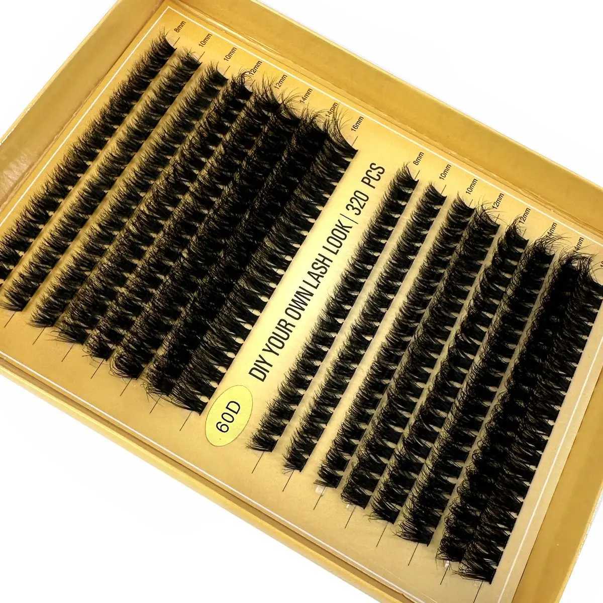 New 320 tuft mink eyelashes 60/80/100D eyelash extension loose personal false eyelashes Russian curly eyelash makeup CiliasW241024