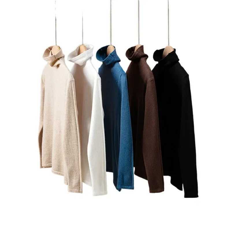 Childrens semi high neck sweater autumn winter underwear 2024 boys and girls underwear inner long sleeved childrens top W241025