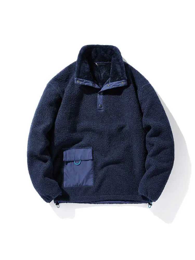 Wool jacket mens autumn new teddy bear coat plush warm solid casual loose polar wool top large size thick W241024