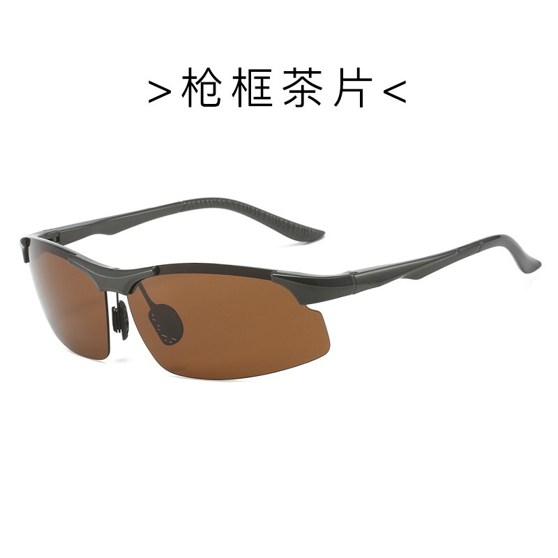 Border Cross Outdoor Sports Men's Polarized Half Frame Night Vision Goggles Trendy and Fashionable Sunglasses 8862