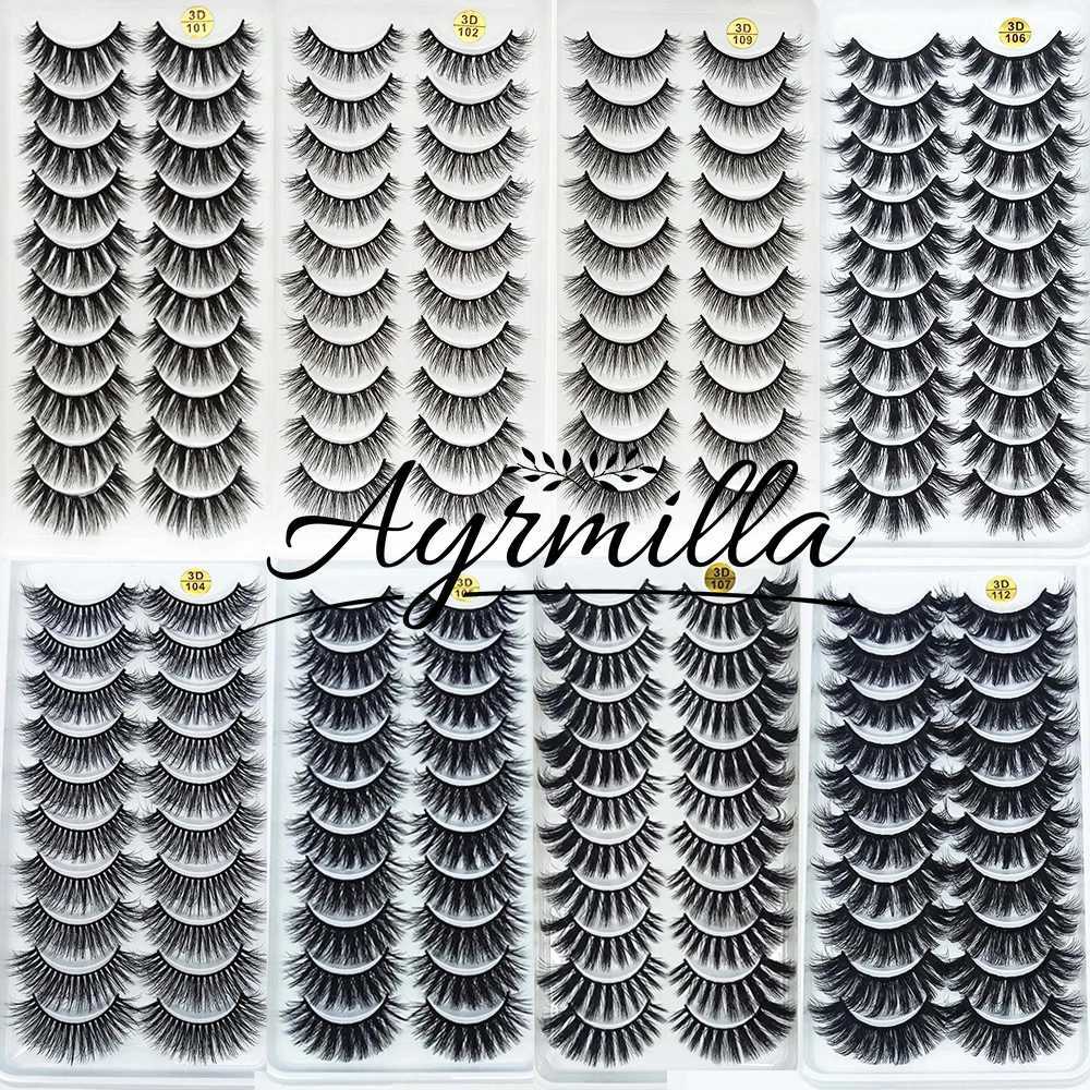 5/10 pairs of 3D mink eyelashes natural eyelashes dramatic false eyelashes artificial eyelashes wholesale false eyelash extensions maquiagemW241024