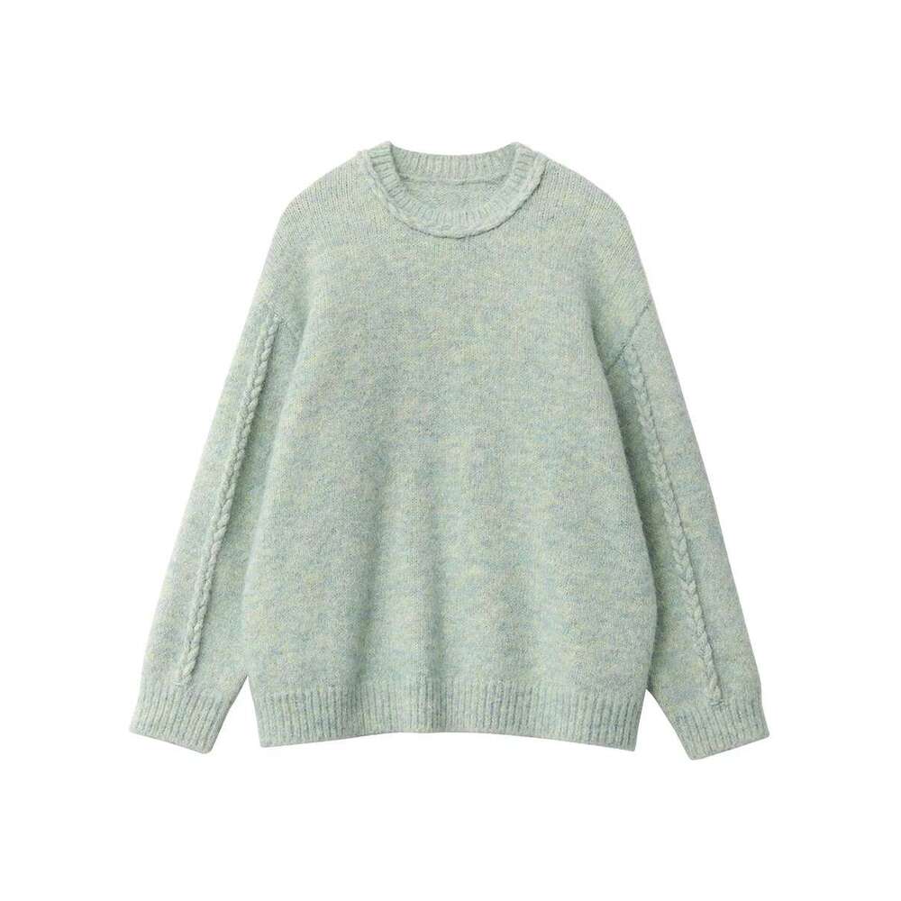 CHIC VEN Women Knit Sweaters Pullovers Loose Casual New Round Neck Knitting Female Warm Jumpers Autumn Winter 2024 Clothing