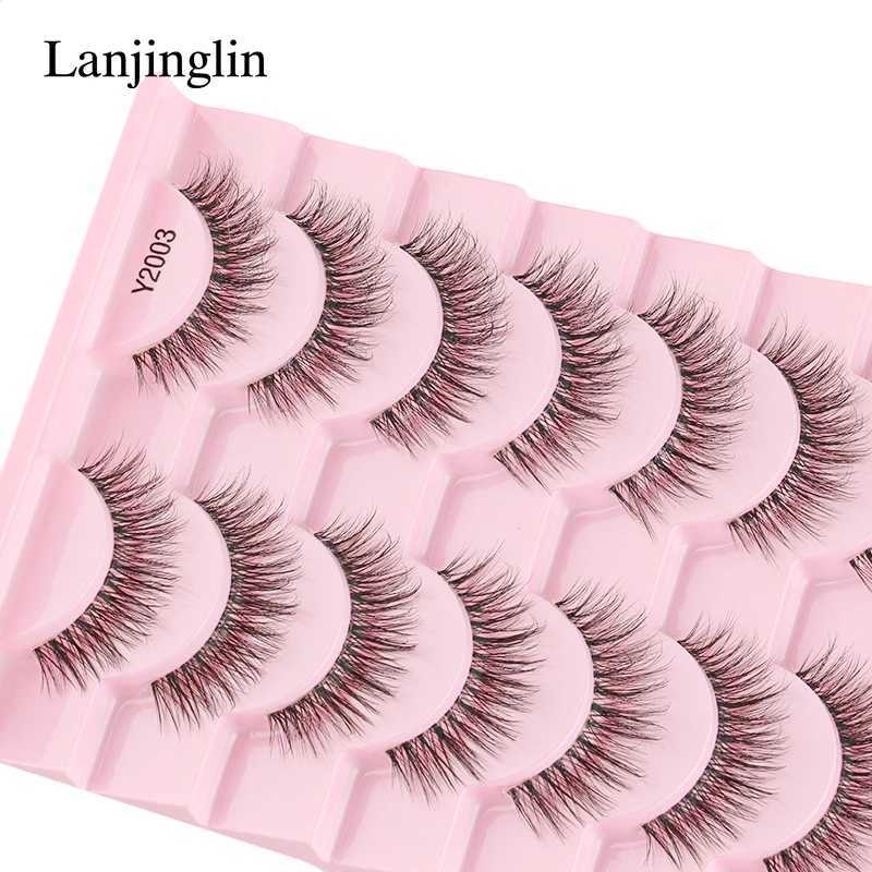 Natural Long 3/10 Pair 3D Mink Soft Wispy Fluffy False Eyelash Extension Makeup Tool False Eyelash Maquillaje C liosW241024