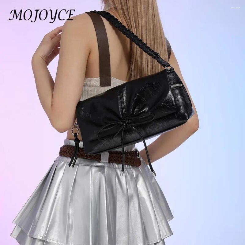 2025 NEW Totes Women Shoulder Bag Bowknot PU Leather Clutch Purse Zipper Underarm Magnetic Closure Hobo For Vacation Travel Commuting zhanyishengli