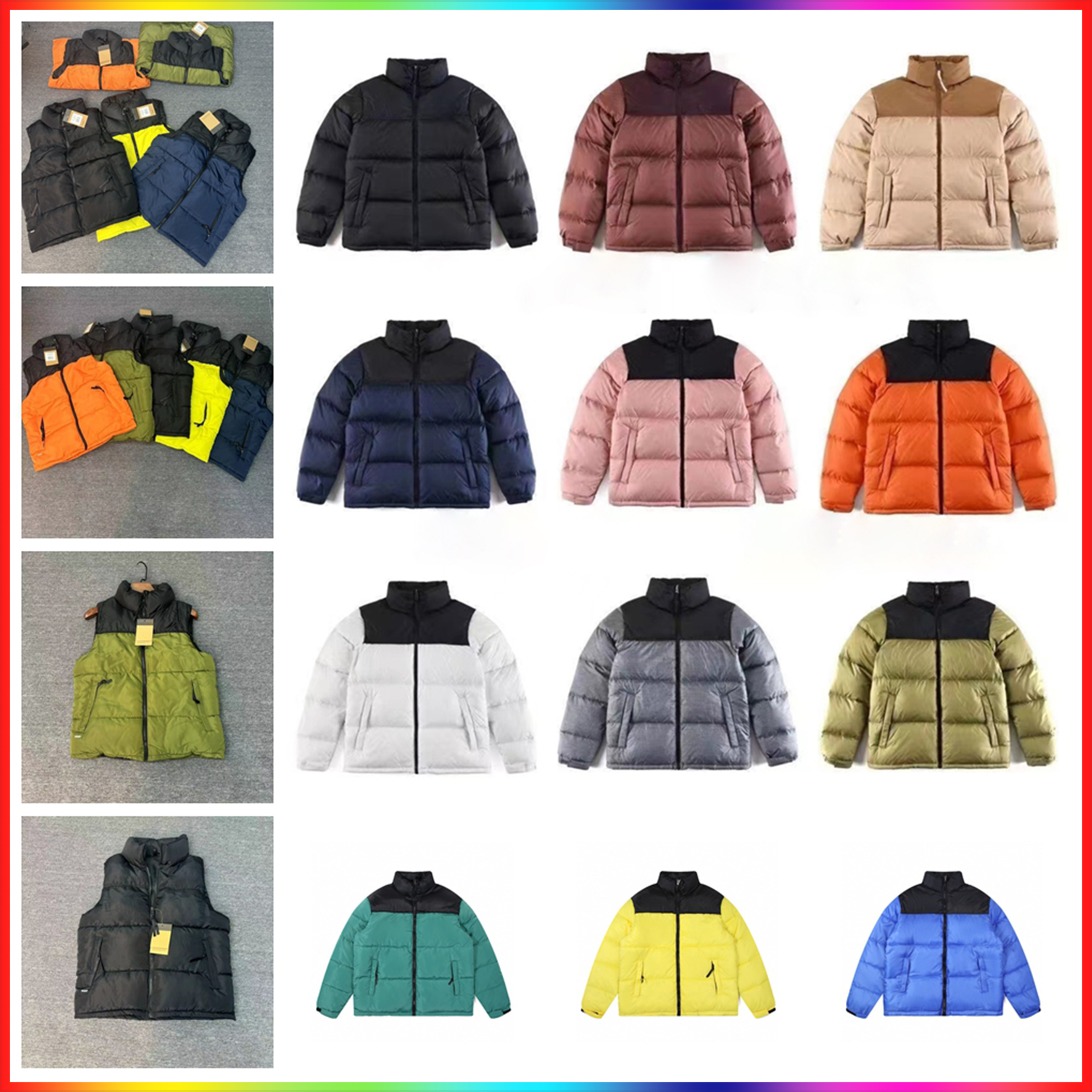 2024 Men's Jackets Cotton clothing 5A High Quality Zipper Designe north facejacket jacket Womens Down Vest Men's Winter Slim Coat Winter thickening outdoor Jackets