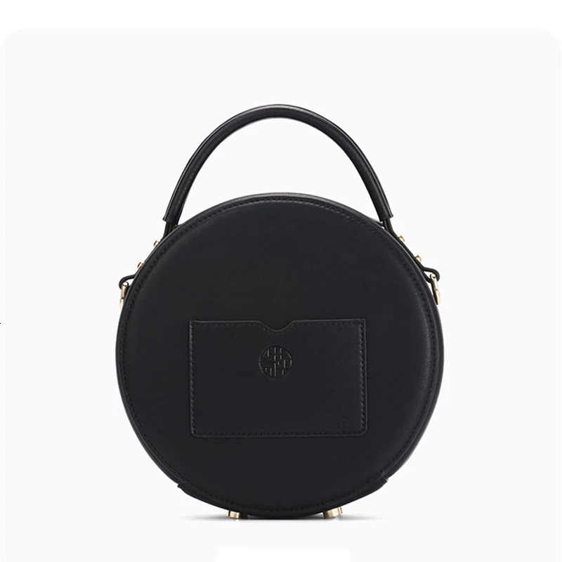 Women Bags y High Quality ner Handbag Genuine Leather Bag Embroidery Round Real Cowhide 241021