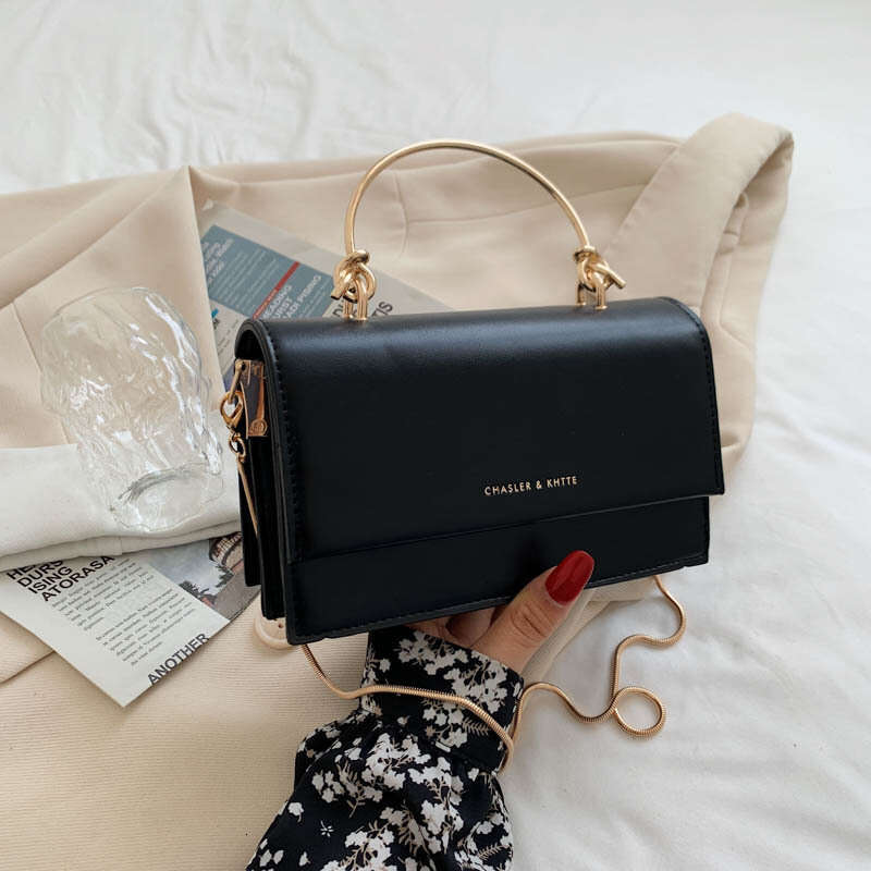 2022 Spring/Summer New Chain Fashion Versatile Single Shoulder Crossbody Internet Celebrity Handheld Small Square Women's Bag