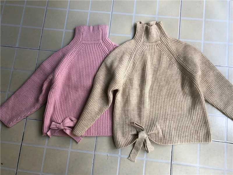 Spring Childrens Baby Sweater Solid Color Turtle Neck Boys and Girls Sweater Knitted Childrens Zipper Casual Baby Clothing 1-5 Y W241025