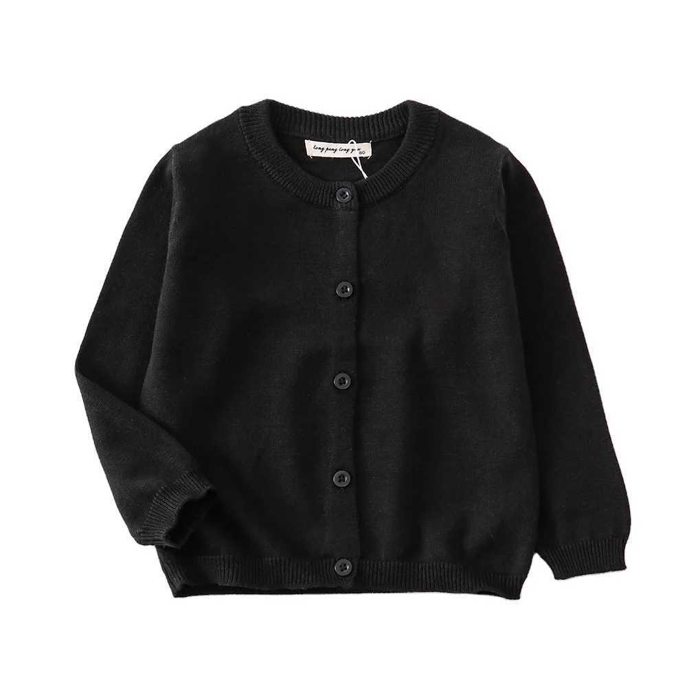 Childrens sweaters childrens cotton soft candy colored cardigans wool sweaters for boys and girls aged 1 to 9 white sweaters baby girls clothing W2410