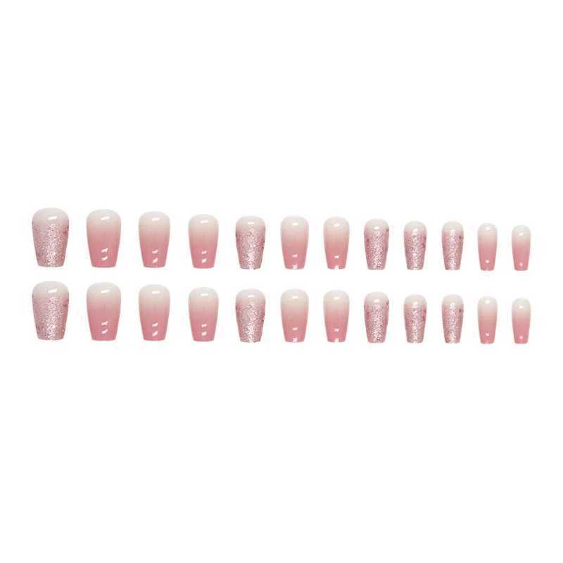 24 PCs Fake Nails with 1 Nail Glue and 1 Nail FileXJ241025