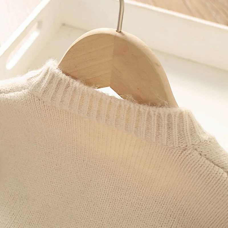 Girls autumn clothing floral childrens sweaters embroidered jacquard knitted cardigans warm childrens jackets Korean baby clothing W241025