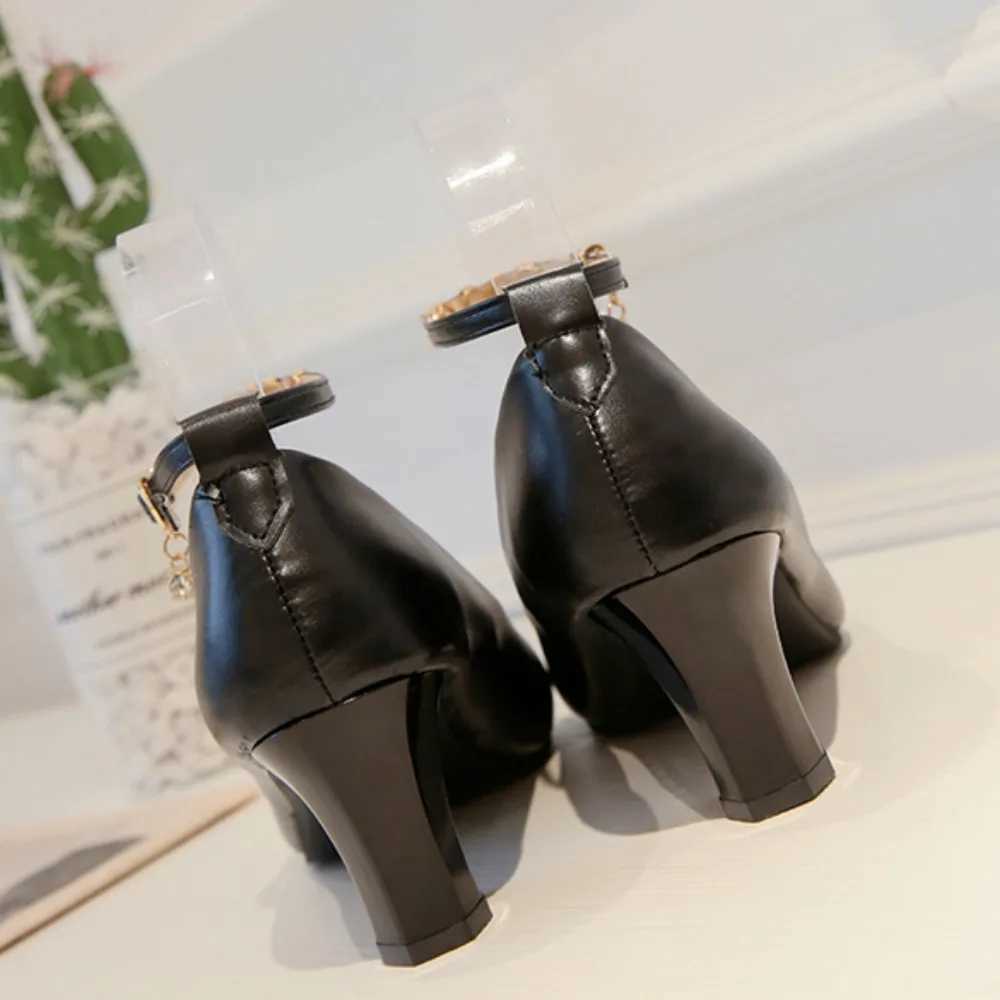 High Quality Womens High Heels Spring/Summer Thick High Heels Comfortable Fi Womens Shoes Cute Buckle High Heels Size 34-41 T241024