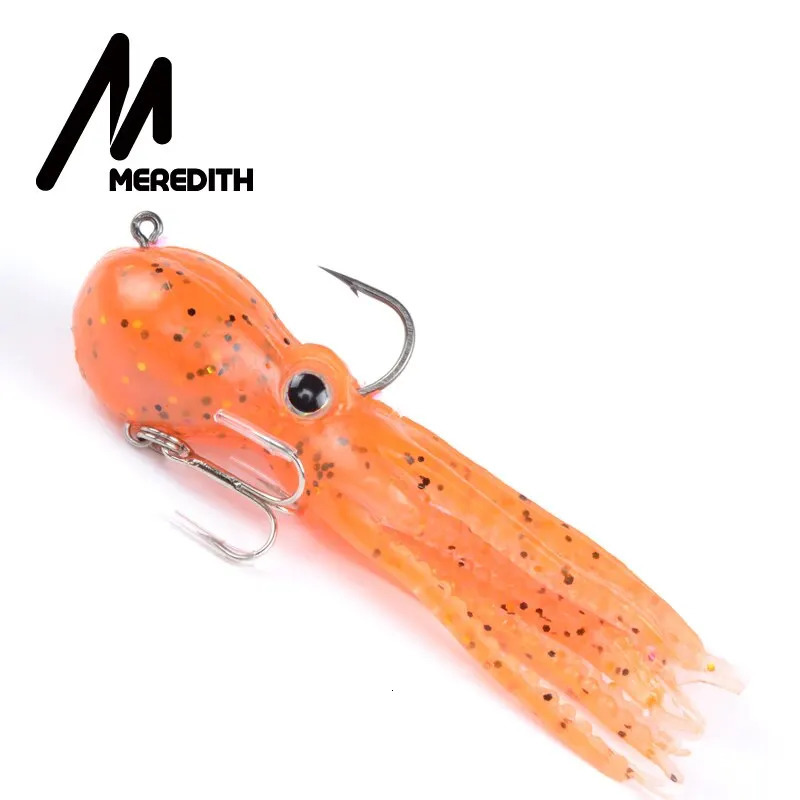 MEREDITH Builtin Counterweight Fishing Lure 23g 9cm Long Tail Soft Octopus Artificial Silicone Bait 241024