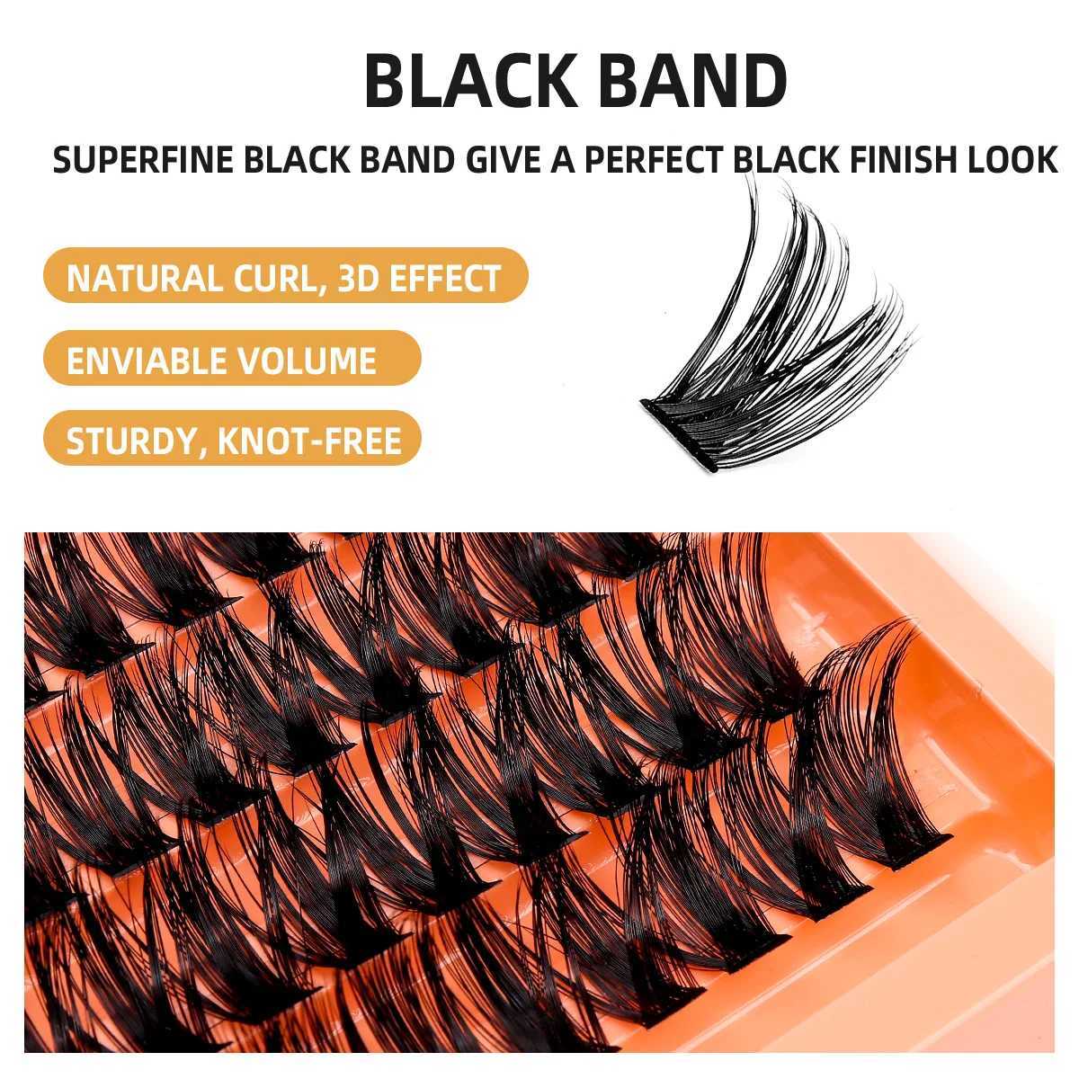 150pcs DIY eyelash extension kit 80P cluster false eyelashes individual eyelashes Wispy fluffy eyelash extension kit application toolW241024