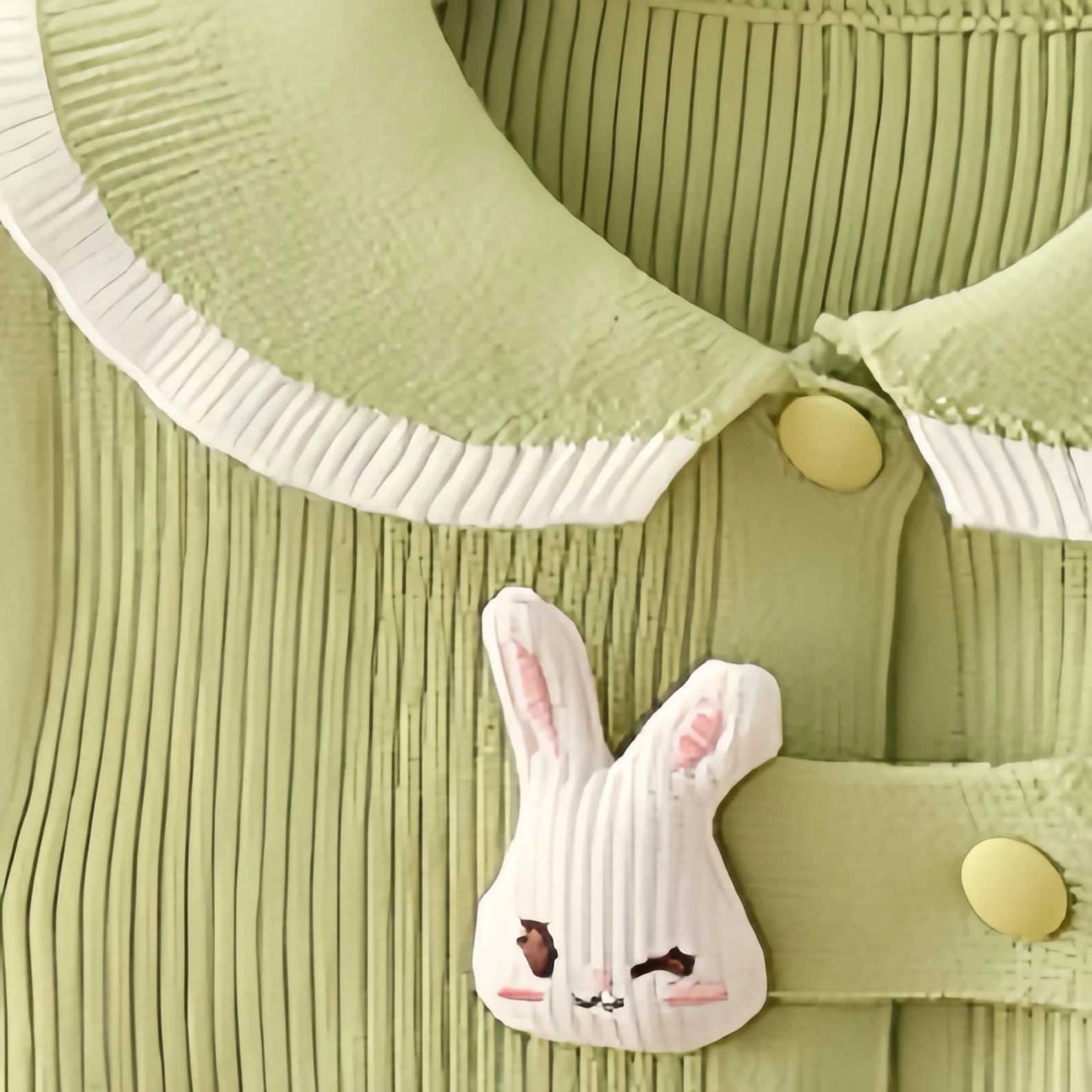 Baby and toddler girl sweater vest cartoon rabbit Korean style kangaroo hoodie fashionable baby knitted card spring August 2024 W241025
