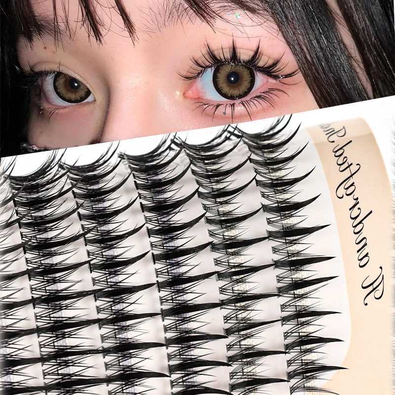 246 Bundles Manga False Eyelash Doll Eyes Natural Animation Eyelash Cosplay 3D Spiky Wispy Thick Mink False Eyelash Korean MakeupW241024