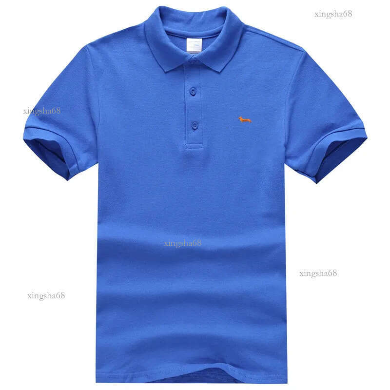 Trend New Men's Summer Polo Shirt 100% Cotton Hot Sell Harmont Solid Slim Fit Thirteen Colors Blaine Breathable Soft Shirts Short Sleeve Top
