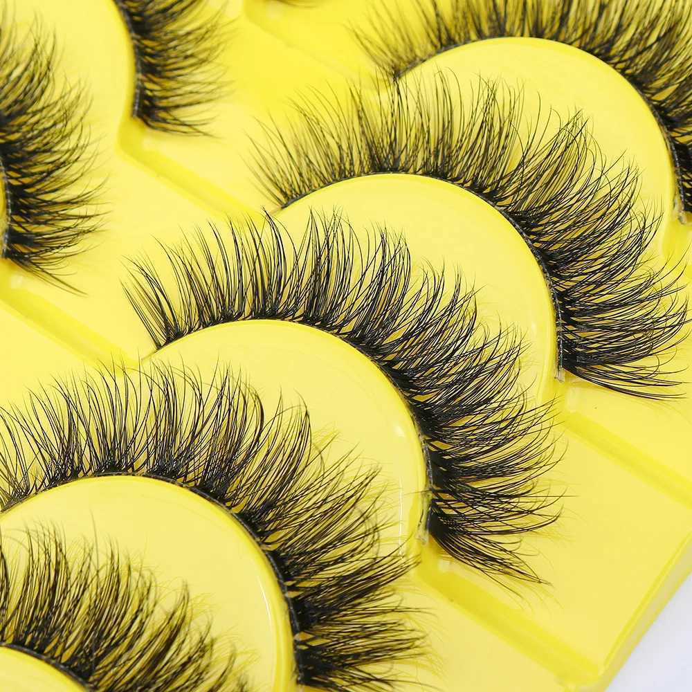 Invisible eyelash with 10 pairs of 3D artificial mink eyelashes natural short transparent stem eyelashes transparent tape soft eyelash extensionW24102