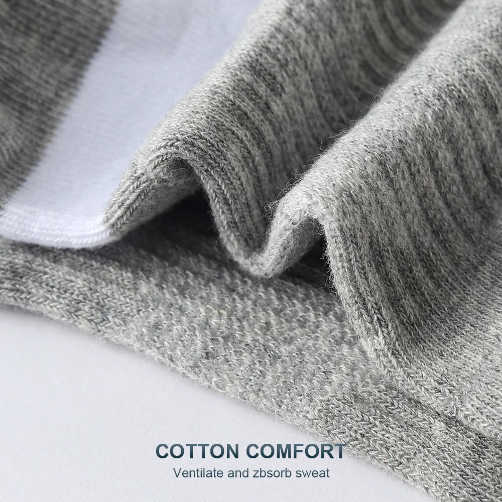 5 Pairs High Quality Socks Men Summer Outdoor Casual Cotton Short Breathable Black Ankle Run Sports Size 3845 241017