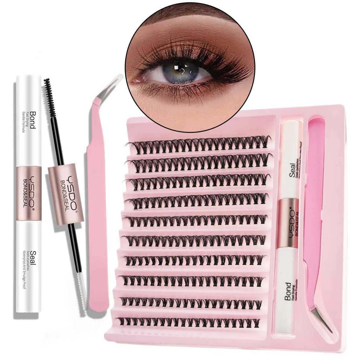 New 8-16mm Personal Eyelash 10 Rows Natural Graffiti Eyelash Extension 100/120/200 Cluster Eyelash False Eyelash Set MakeupW241024