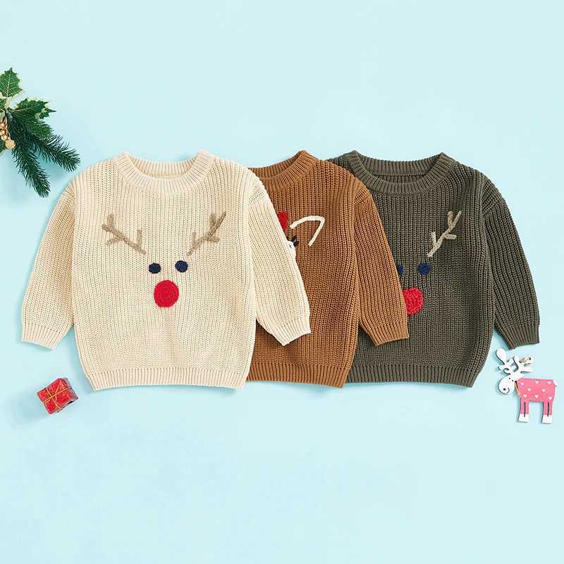 Baby Boys and Girls Christmas Knitted Sweater Autumn Preschool Baby Children Knitted Cotton Soft Winter Long Sleeve Baby Zipper W241025